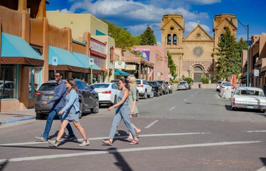 Taos Pueblo UNESCO World Heritage Site—multi-story adobe dwellings in Northern New Mexico